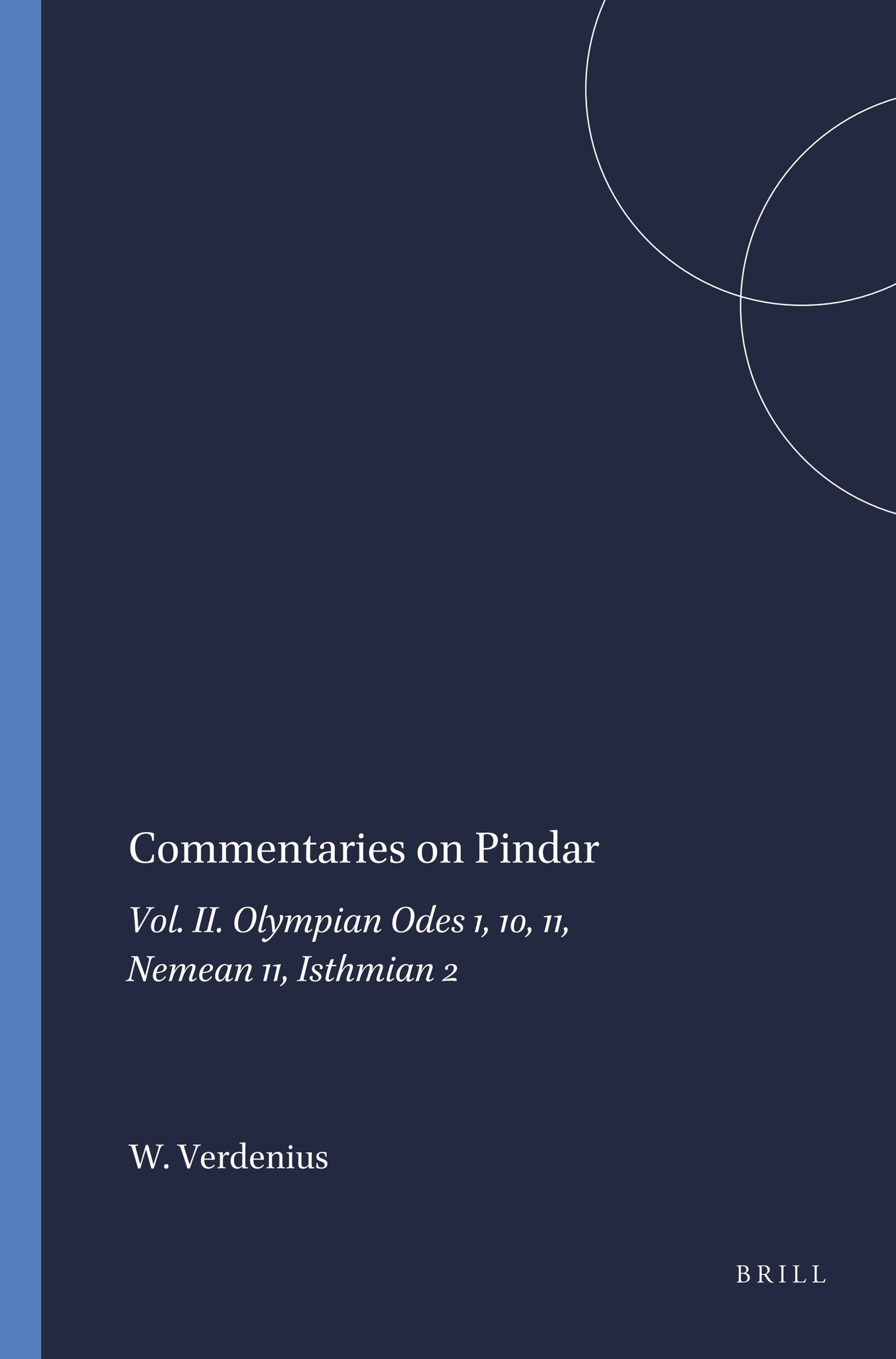 Cover image for Commentaries on Pindar ISBN 9789004085350